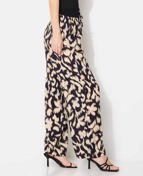 Pantalon fluide avec lien coulissé motifs flous - PIMKIE - 3