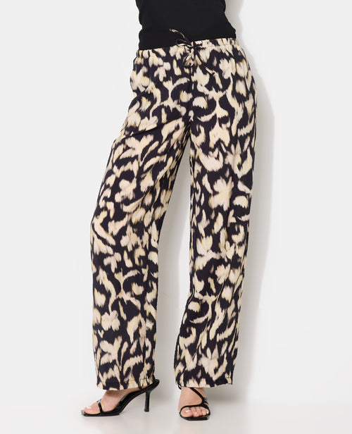 Pantalon fluide avec lien coulissé motifs flous - PIMKIE - 5