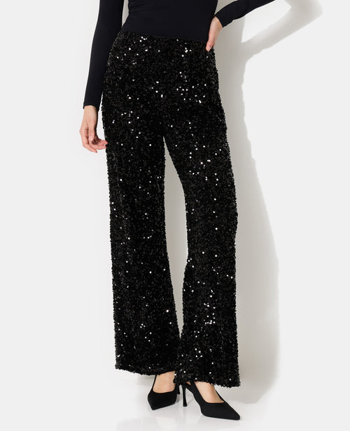 Pantalon large et droit avec sequins - PIMKIE - 5