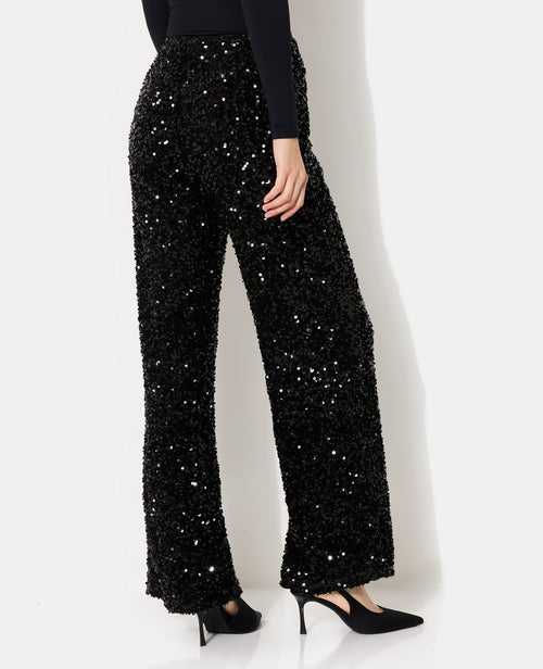 Pantalon large et droit avec sequins - PIMKIE - 6