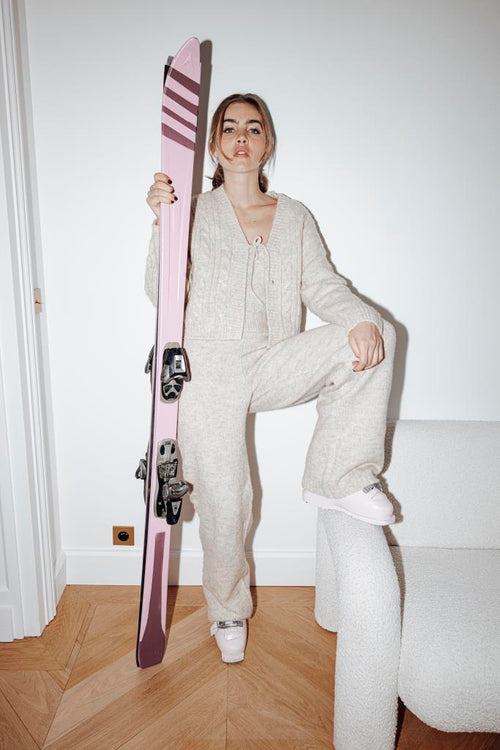 Pantalon droit en maille fantaisie - PIMKIE - 1