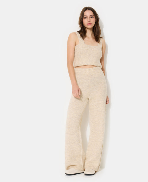 Pantalon droit en maille fantaisie - PIMKIE - 1