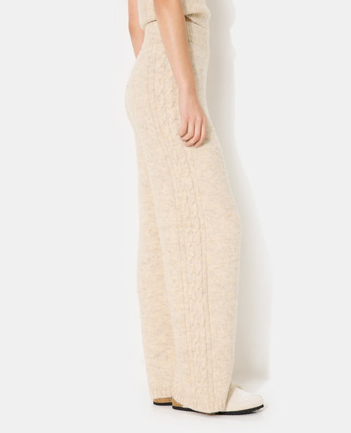 Pantalon droit en maille fantaisie - PIMKIE - 2