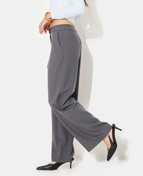 Pantalon droit avec mini strass - PIMKIE - 2