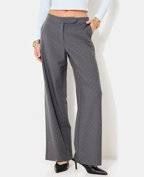 Pantalon droit avec mini strass - PIMKIE - 7