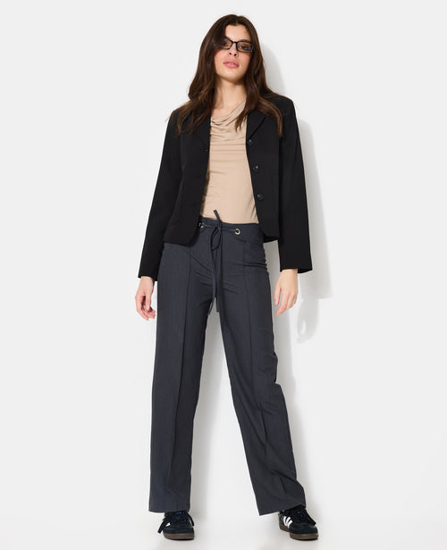 Pantalon city avec ceinture à nouer - PIMKIE - 1