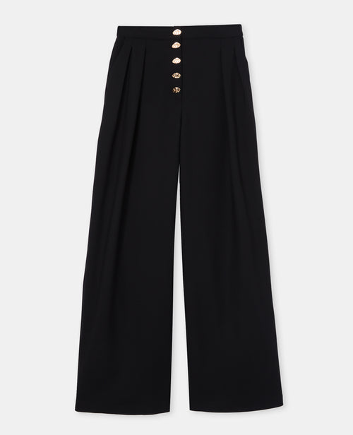 Pantalon droit et large avec boutons fantaisie - PIMKIE - 4