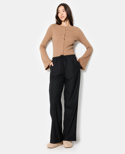 Pantalon droit avec ceinture élastiquée - PIMKIE - 1