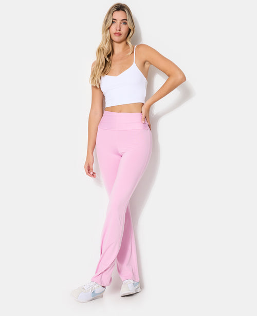 Pantalon flare en maille stretch avec ceinture revers - PIMKIE - 1