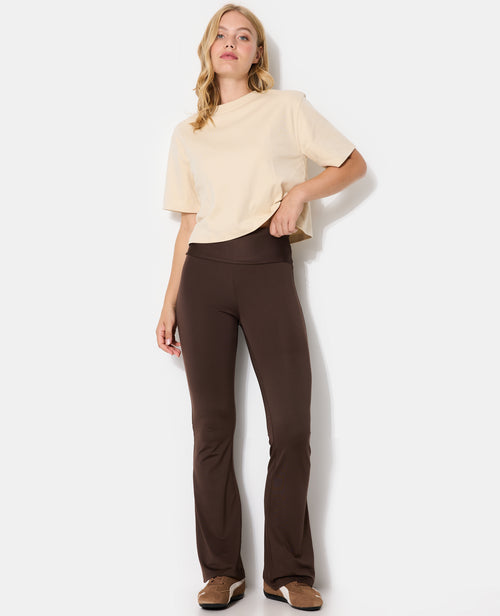 Pantalon flare en maille stretch avec ceinture revers - PIMKIE - 1