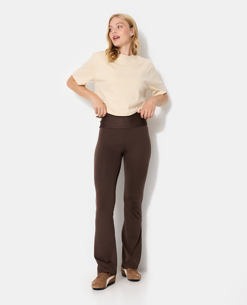 Pantalon flare en maille stretch avec ceinture revers - PIMKIE - 3