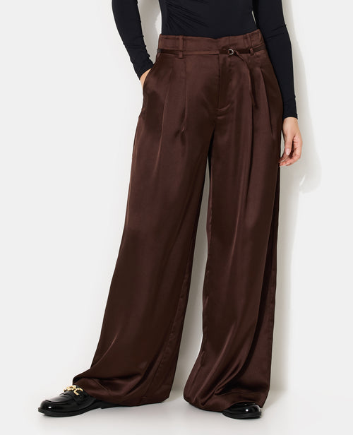 Pantalon large en satin avec pinces - PIMKIE - 3