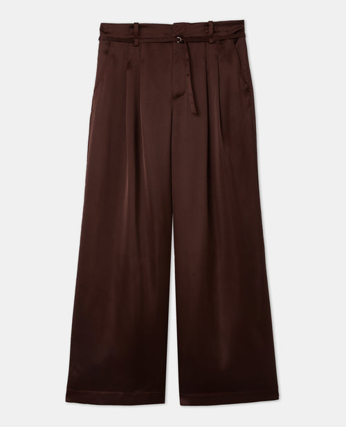 Pantalon large en satin avec pinces - PIMKIE - 4