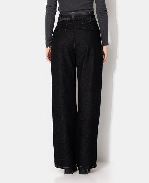 Jean wide taille haute avec ceinture et boucle - PIMKIE - 6