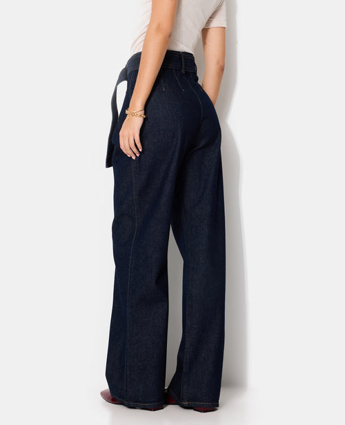 Jean wide taille haute avec ceinture et boucle - PIMKIE - 6