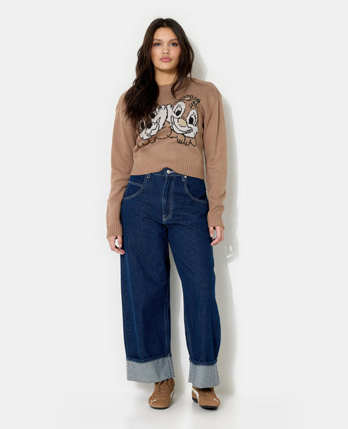 Jean baggy taille medium avec revers - PIMKIE - 1