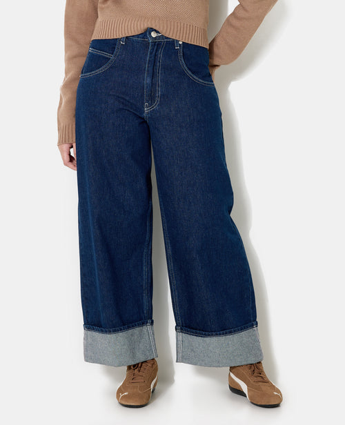 Jean baggy taille medium avec revers - PIMKIE - 5