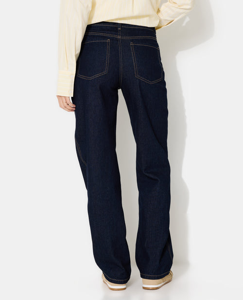 Jean wide avec jeu de surpiqûres zig-zag - PIMKIE - 6