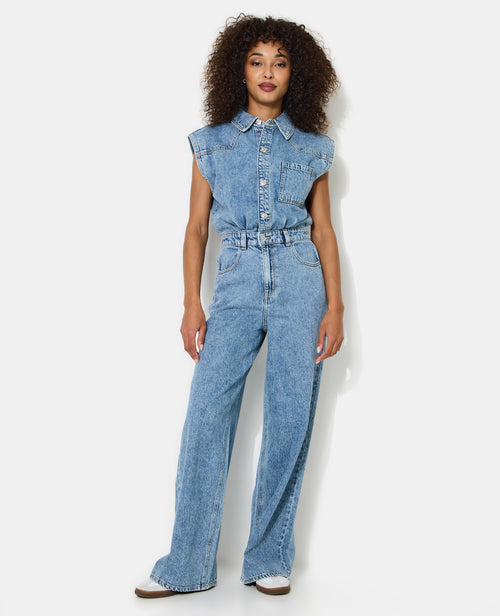 Combinaison en jean sans manches - PIMKIE - 5