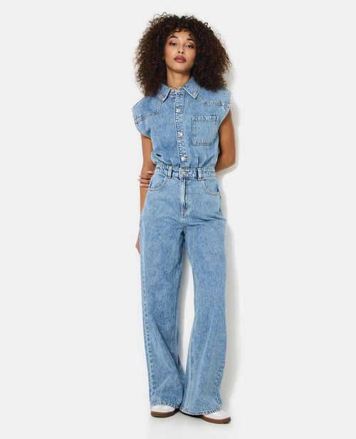 Combinaison en jean sans manches - PIMKIE - 7