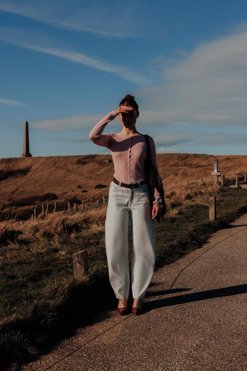 Jean barrel taille haute - PIMKIE - 1