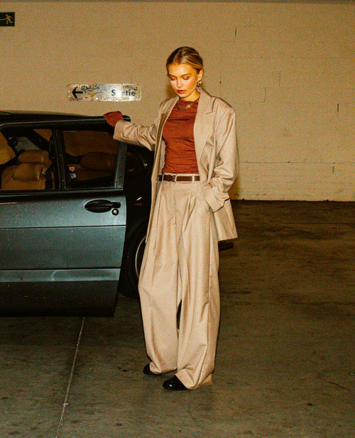 Pantalon large taille haute avec ceinture - PIMKIE - 1