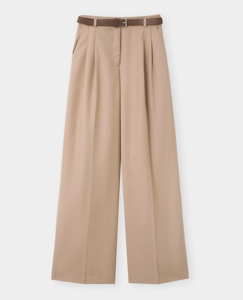 Pantalon large taille haute avec ceinture - PIMKIE - 4