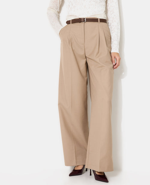 Pantalon large taille haute avec ceinture - PIMKIE - 5