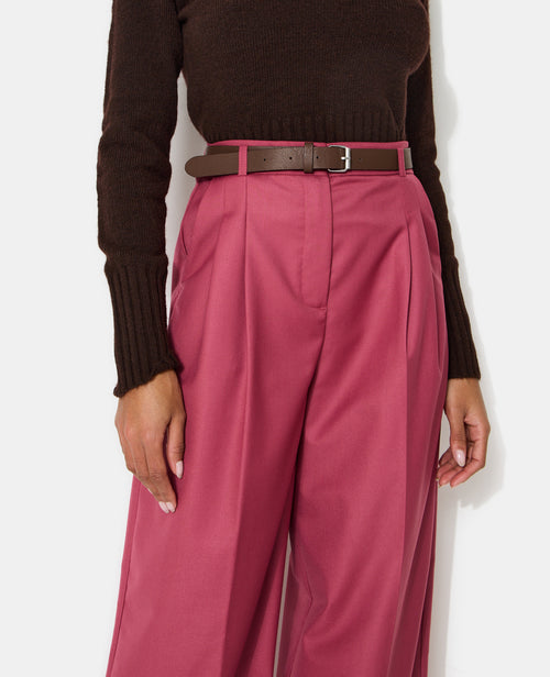 Pantalon large taille haute avec ceinture - PIMKIE - 3