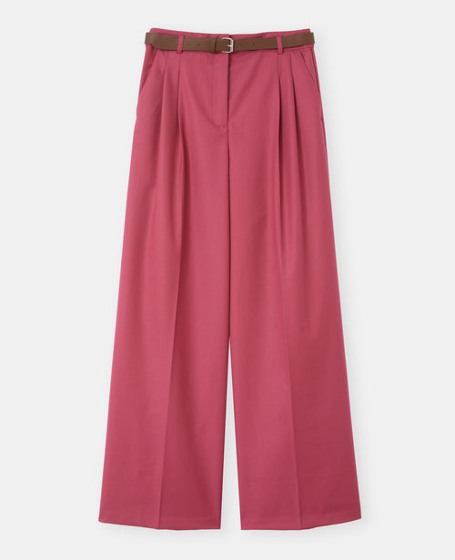 Pantalon large taille haute avec ceinture - PIMKIE - 4