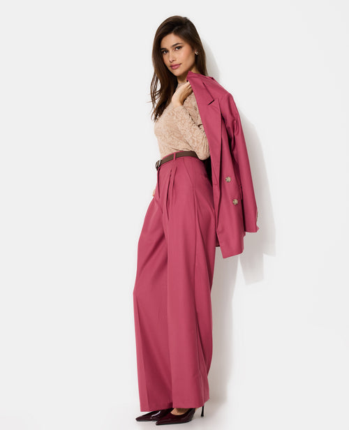 Pantalon large taille haute avec ceinture - PIMKIE - 1