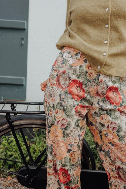 Pantalon wide en tissu texturé motif fleurs - PIMKIE - 2