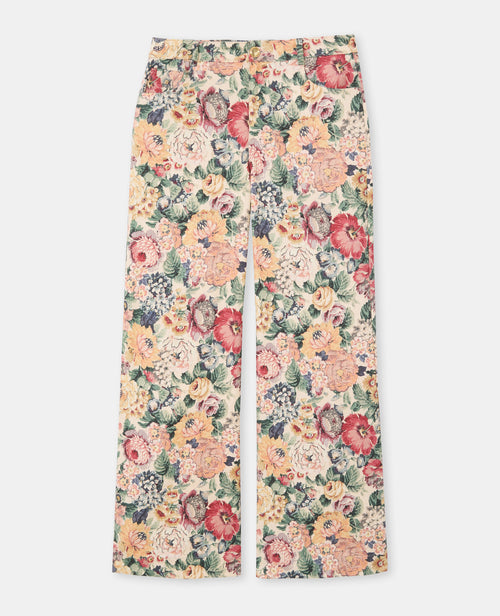 Pantalon wide en tissu texturé motif fleurs - PIMKIE - 4