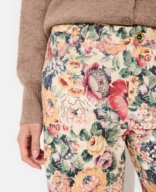 Pantalon wide en tissu texturé motif fleurs - PIMKIE - 7