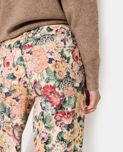 Pantalon wide en tissu texturé motif fleurs - PIMKIE - 8