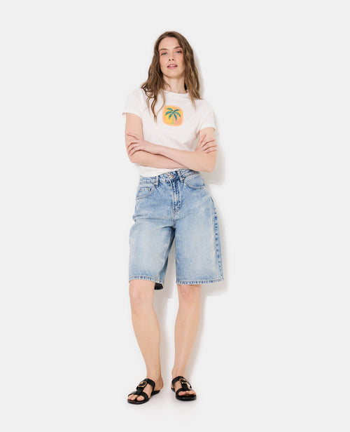 Bermuda en jean avec strass - PIMKIE - 1