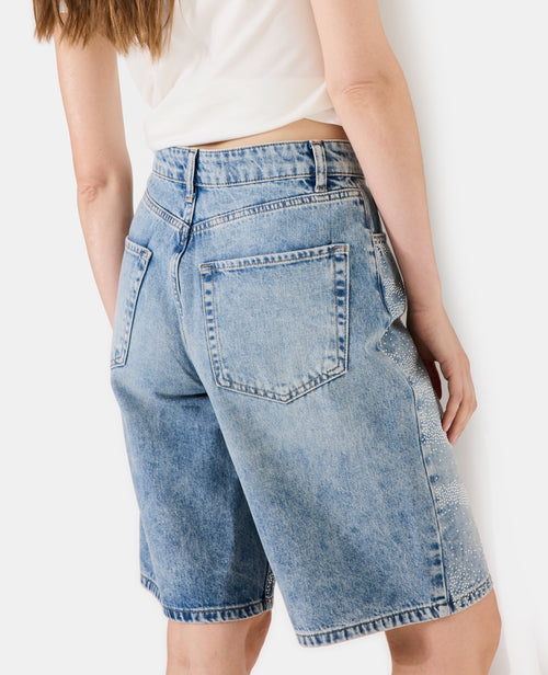 Bermuda en jean avec strass - PIMKIE - 3