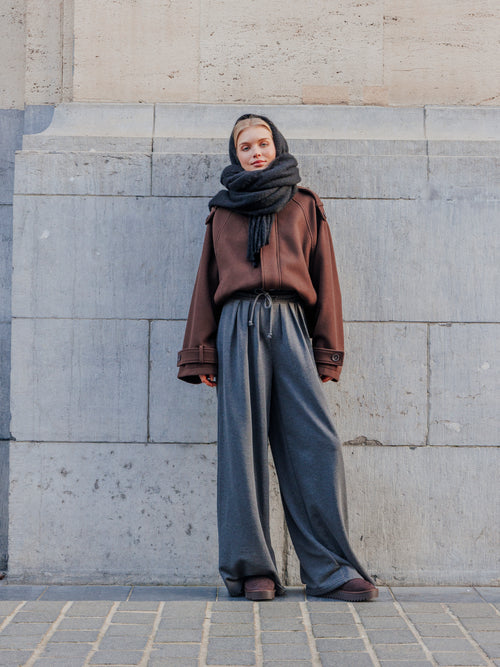 Pantalon de jogging extra large avec pinces bas droits - PIMKIE - 1