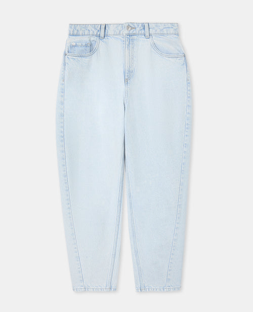 Jean barrel taille haute avec jeux de coutures - PIMKIE - 4