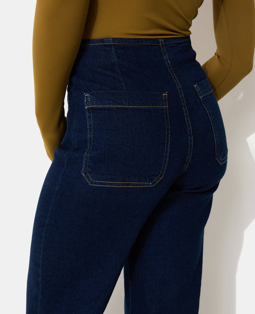 Jean wide taille haute avec poches plaquées - PIMKIE - 2