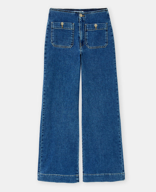 Jean wide taille haute avec poches plaquées - PIMKIE - 4