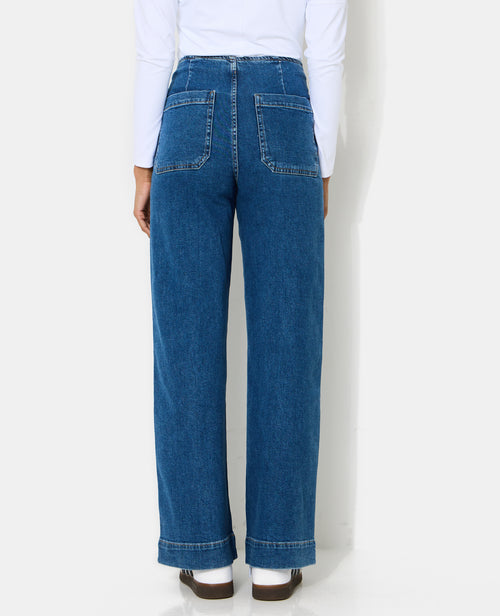 Jean wide taille haute avec poches plaquées - PIMKIE - 6