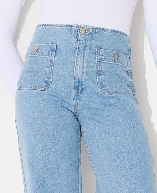 Jean wide taille haute avec poches plaquées - PIMKIE - 3