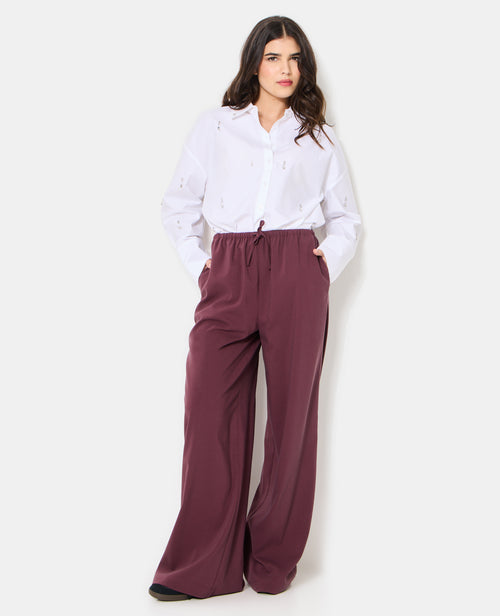 Pantalon droit et large avec lien coulissé - PIMKIE - 1