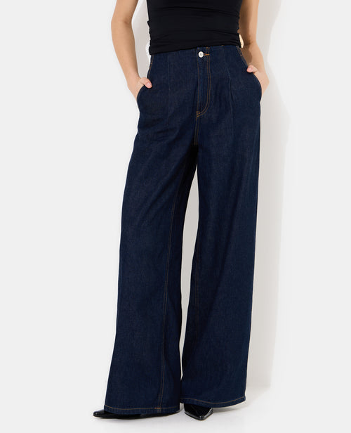 Jean extra wide taille haute avec pinces - PIMKIE - 5