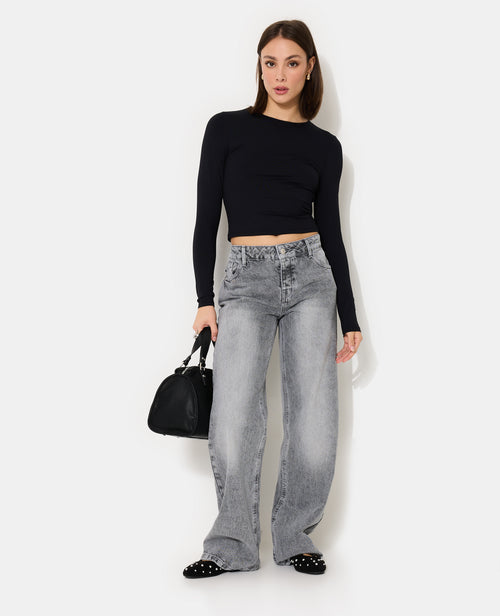 J71-3 / Jean wide taille basse - PIMKIE - 1