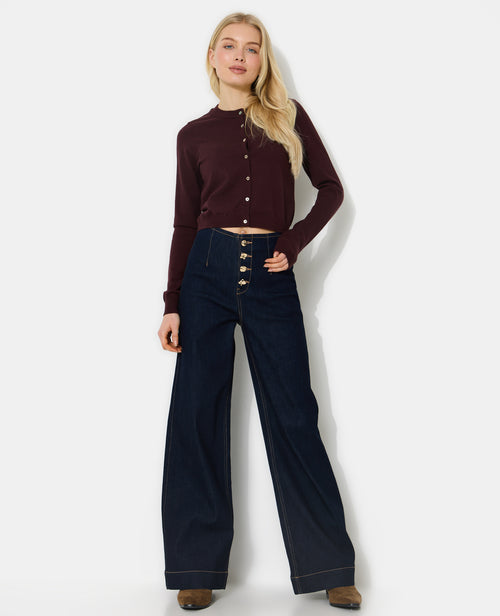 Jean wide avec boutons fantaisie - PIMKIE - 1