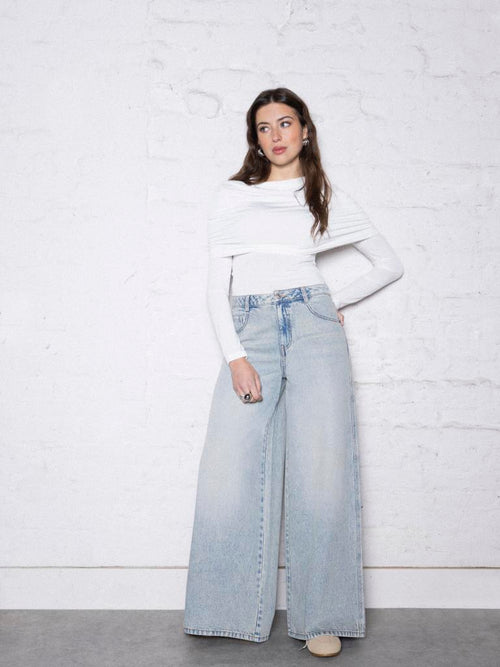 Jean extra wide taille haute - PIMKIE - 1