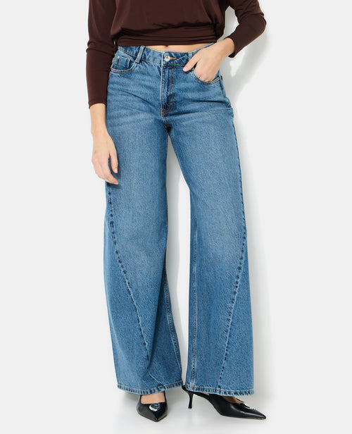 Jean extra wide taille haute avec jeux de coutures - PIMKIE - 5