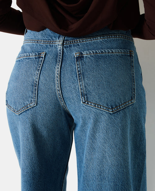 Jean extra wide taille haute avec jeux de coutures - PIMKIE - 1